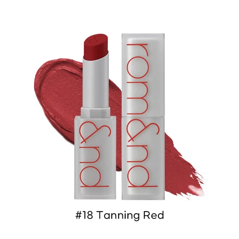 Zero Matte Lipstick - Rom&Nd (3G) - 18 Tanning Red