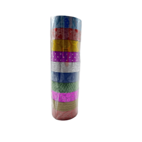 Diy Crafts Glitter Washi Masking Tape Set Mix Pattern 10 Roll -  11762