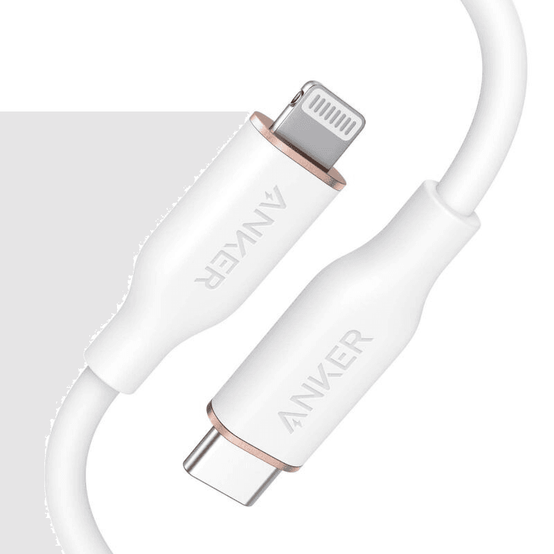 Anker Power Line Iii Usb-c Cable With Lightning Connector 6ft-1.8m (White)