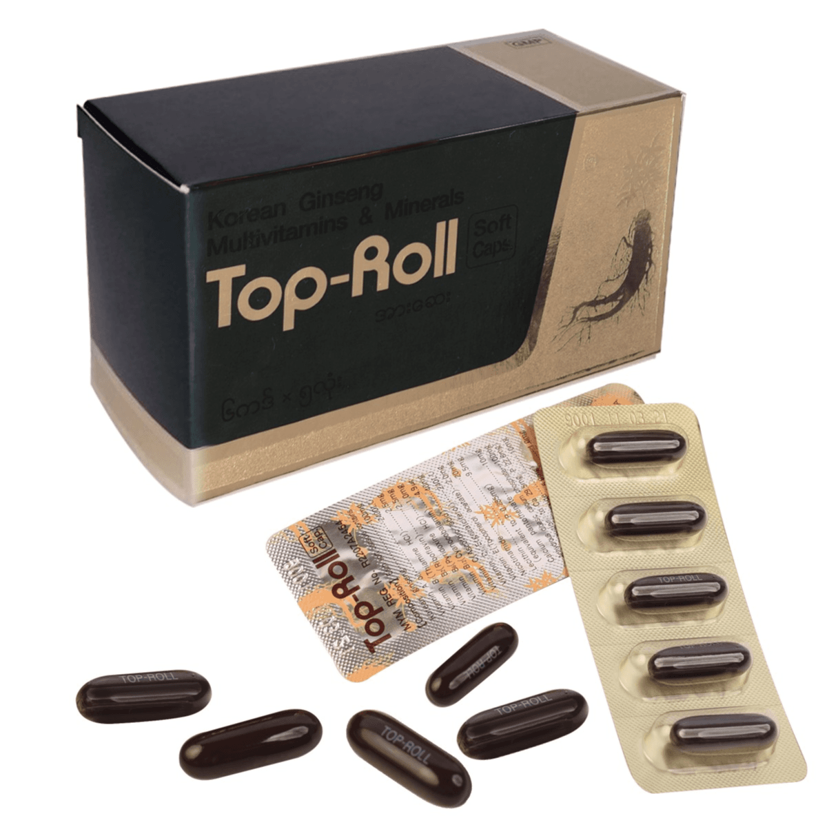 Top Roll Soft 30 Caps Korean ginseng + Multivitamins and Mineral