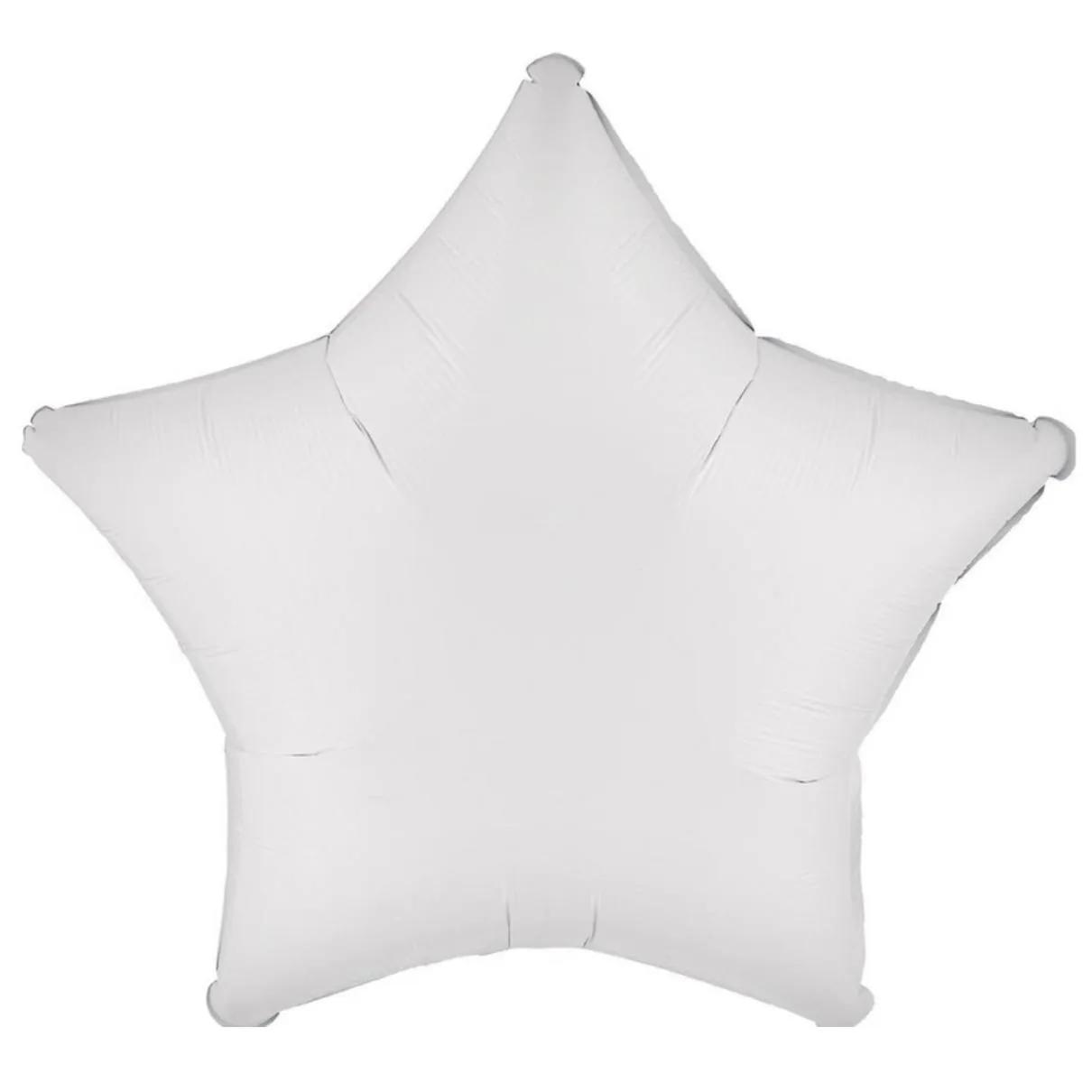 White Star Shaped Helium Balloon