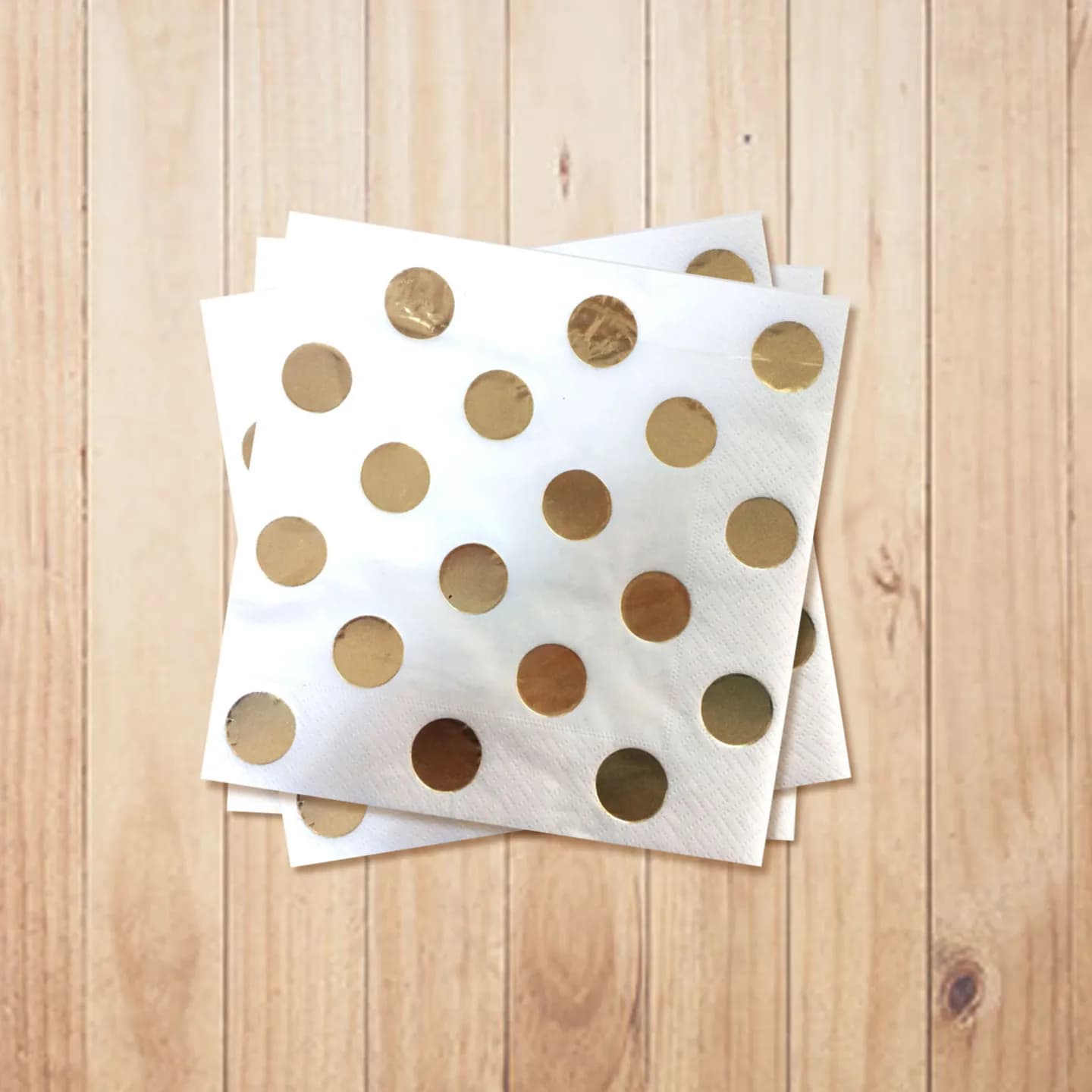 White Tissues Gold Dots ( 16 Pcs )