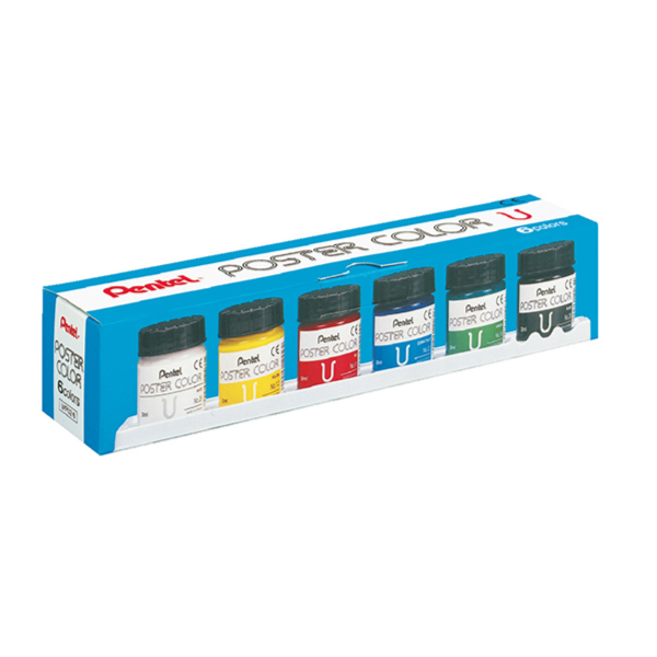 Pentel Poster Colour 30Ml Set Of 6 (Prpe01)