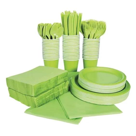 Light Green Plates Set