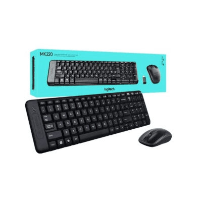 Logitech Wireless Keyboard And Mouse Combo MK220 English And Arabic