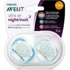 Philips Avent Soother Ultra Air Night 6-18m Boy 2s