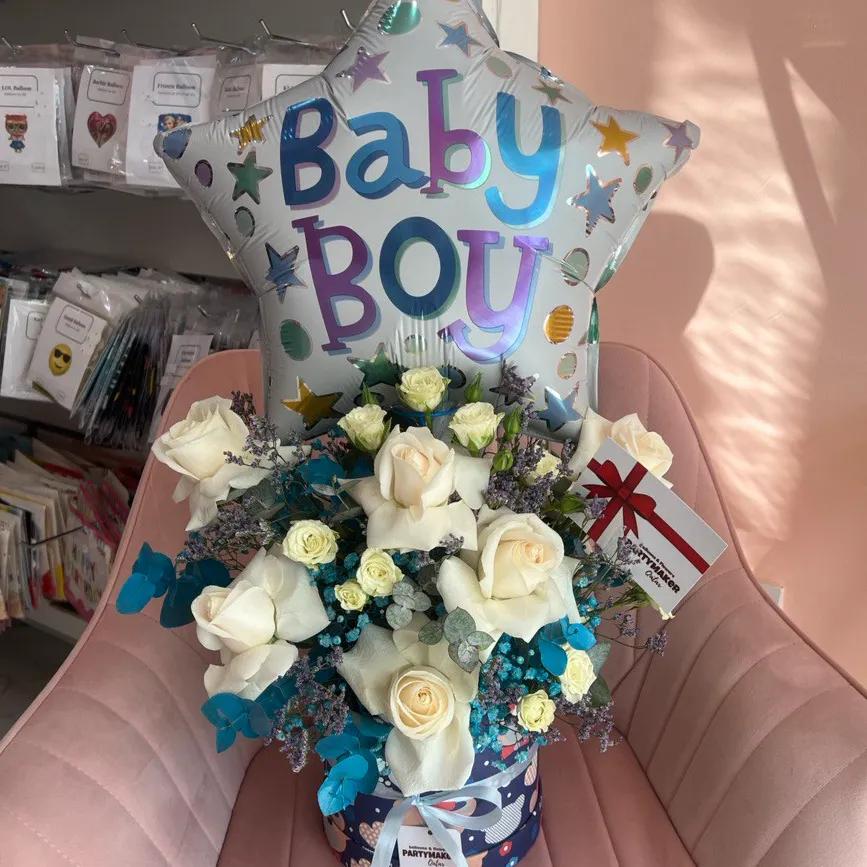 Baby Boy Flower Arrangement B