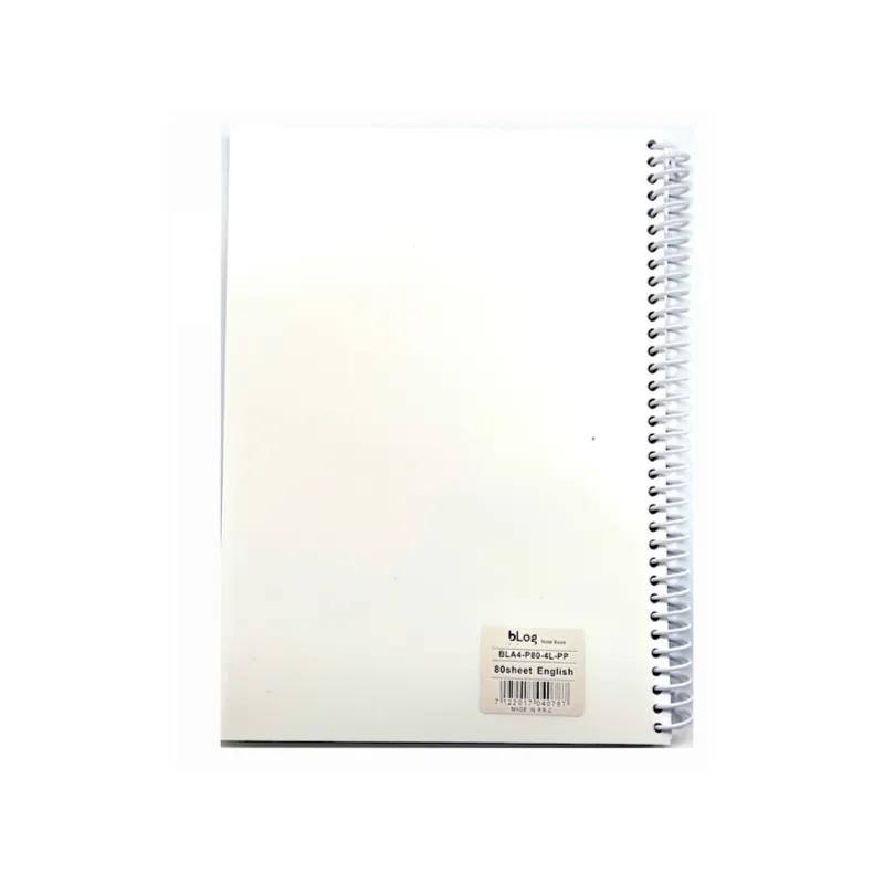 English Notebook From Blog, Size A4, 80 Sheets 4 Lines, White - 3746