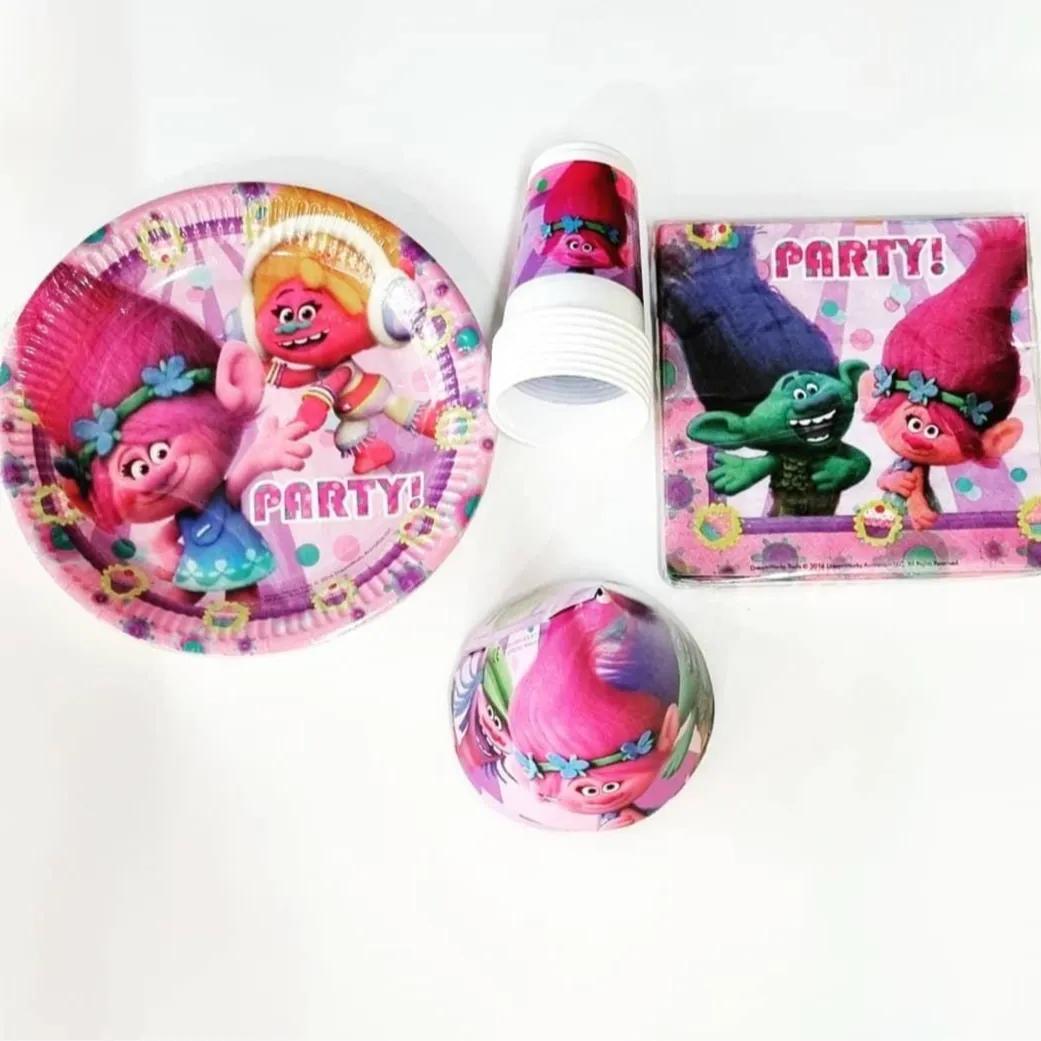 Trolls Plates, Cups And Tissues