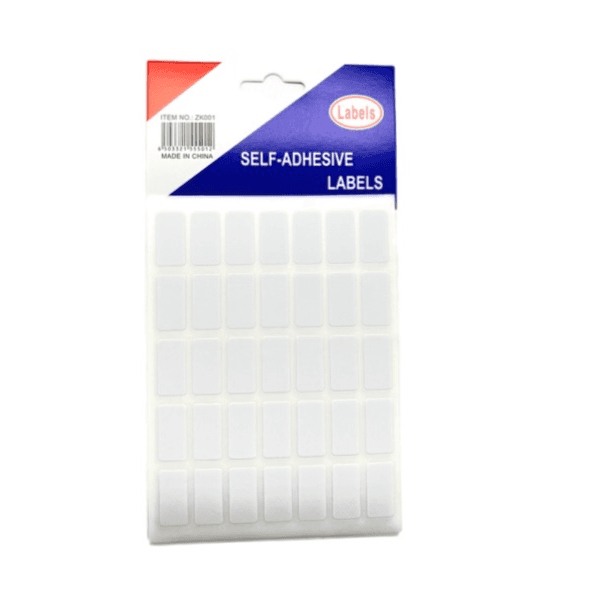 Self Adhesive Label Sticker White Colour 35x 10Sheets Total 350 Stickers - 12144