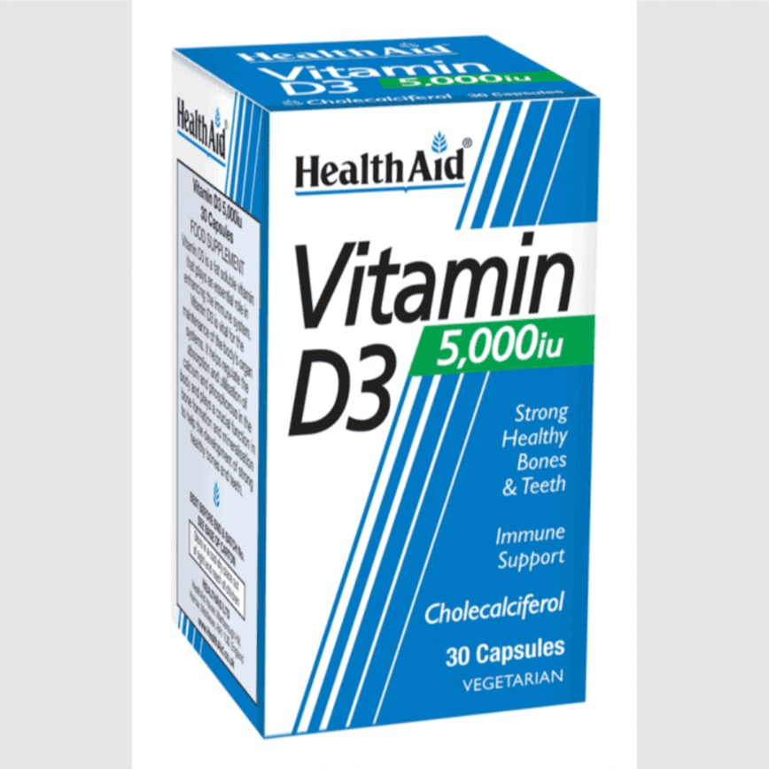 Health Aid Vitamin D3 5000Iu Capsules 30'S