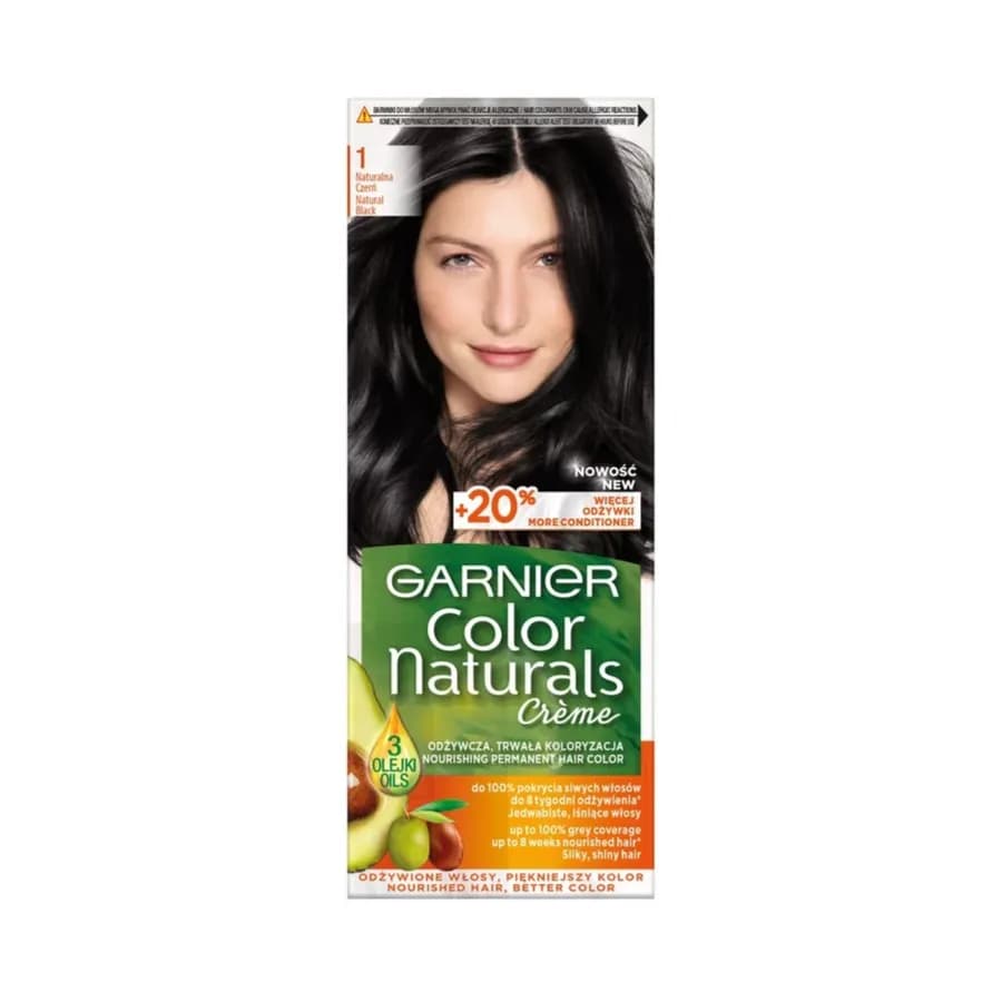 Garnier Color Naturals Creme Nourishing Permanent Hair Color 1 Balck Noir