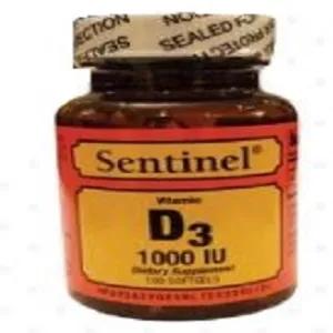 Sentinel Vitamin D3 1000 Iu 100 Tablets