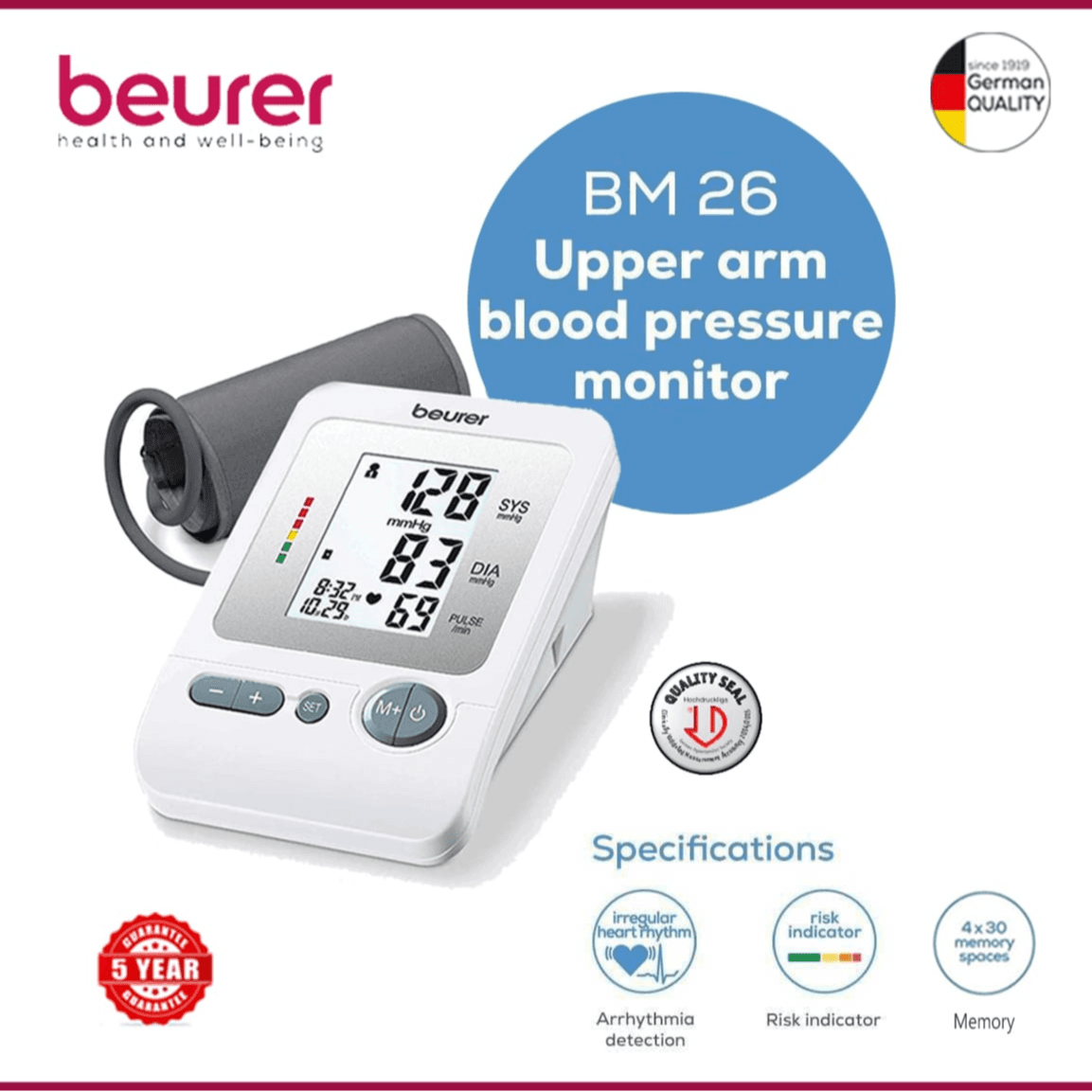 Beurer Bm 26 Blood Pressure Monitor