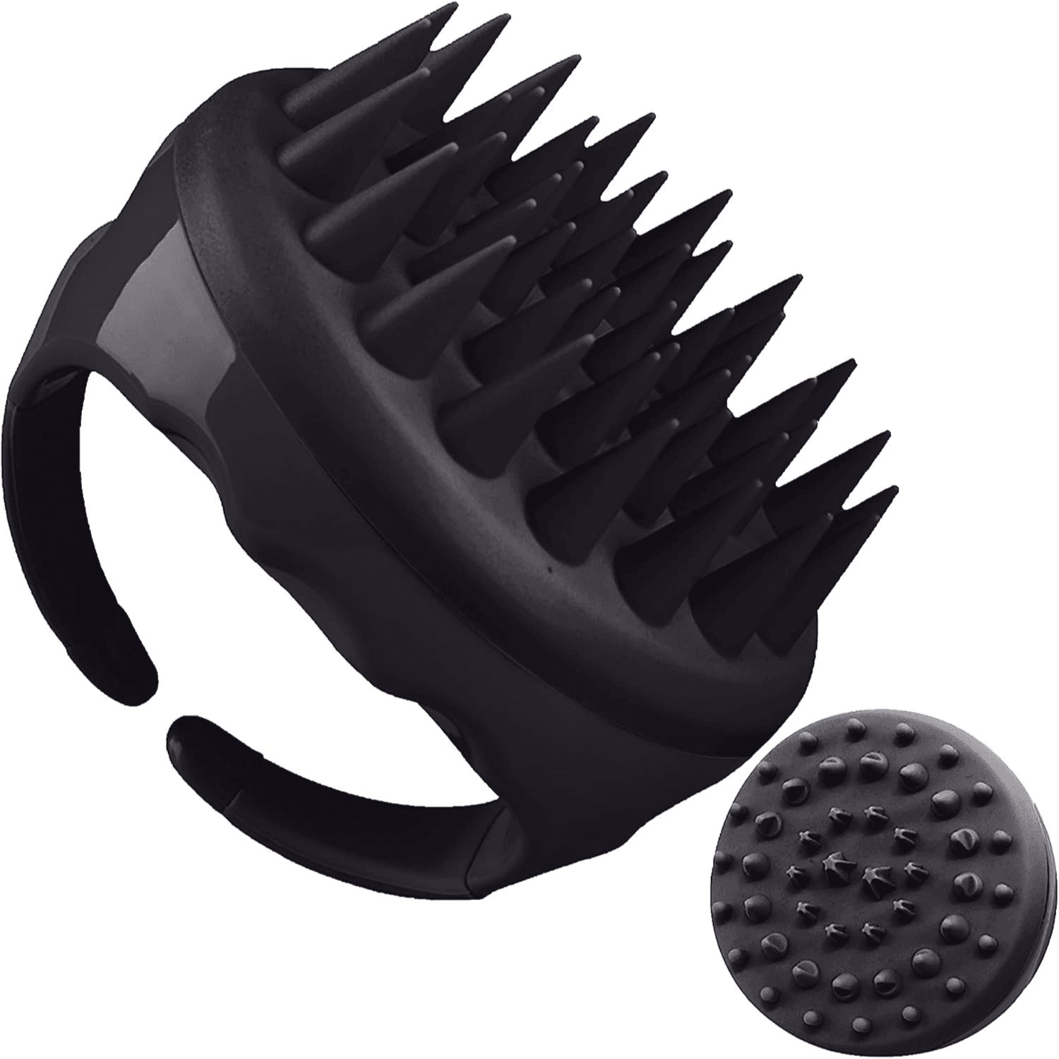 Hair Scalp Massager Shampoo Brush, Black Cercle Shape