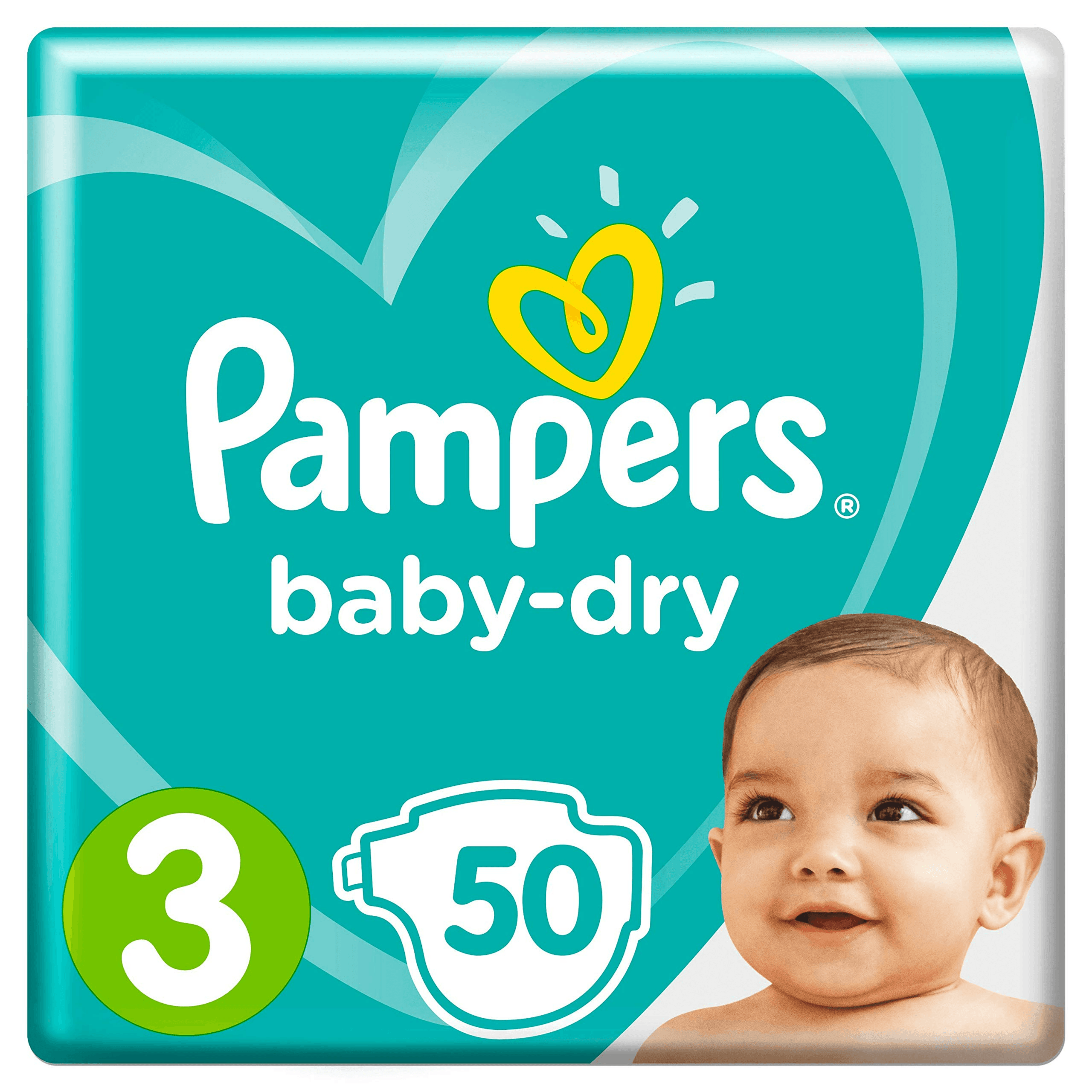 Pampers Baby Dry Size 3 Diapers 50 Pieces