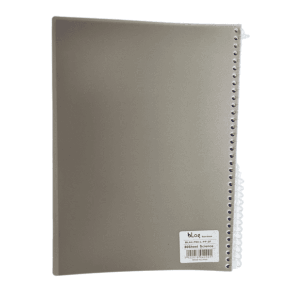 Blog University Science Notebook A4 Size 80 Sheets Grey Colour - 5806