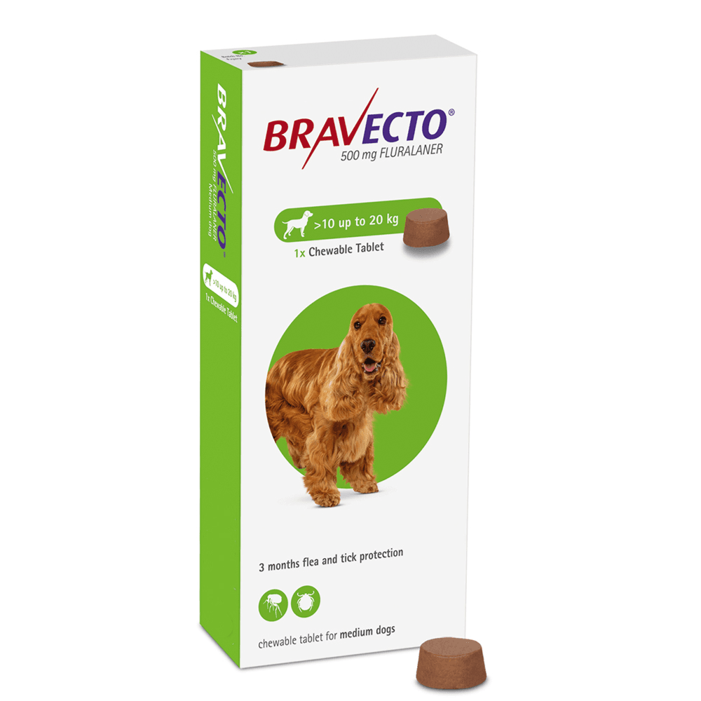 Bravecto Chewable Tablet For  Dogs 10 - 20 Kg X 1 Tablet