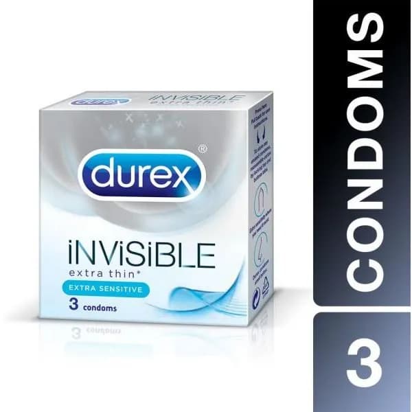 Durex Invisible Extra Thin 3 Condoms