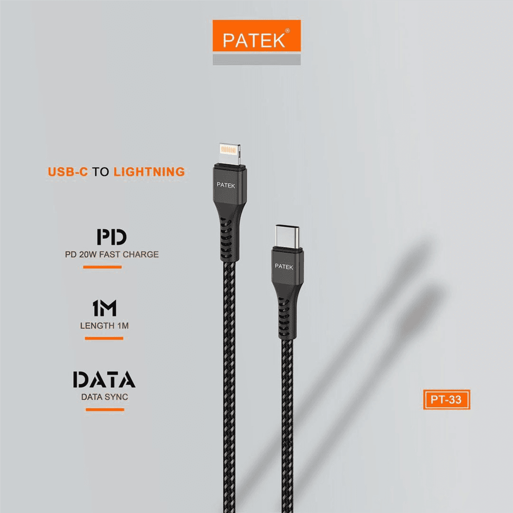 Patek Pt - 33 USB-C To Lightning Cable