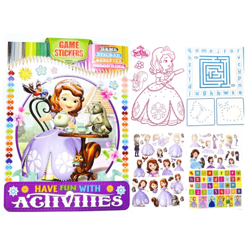 Sofia Coloring And Activities Book With Stickers B5 Size - 2214