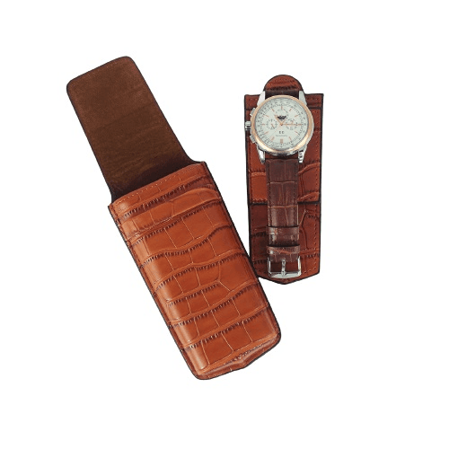 Leather Single Travel Watch Case