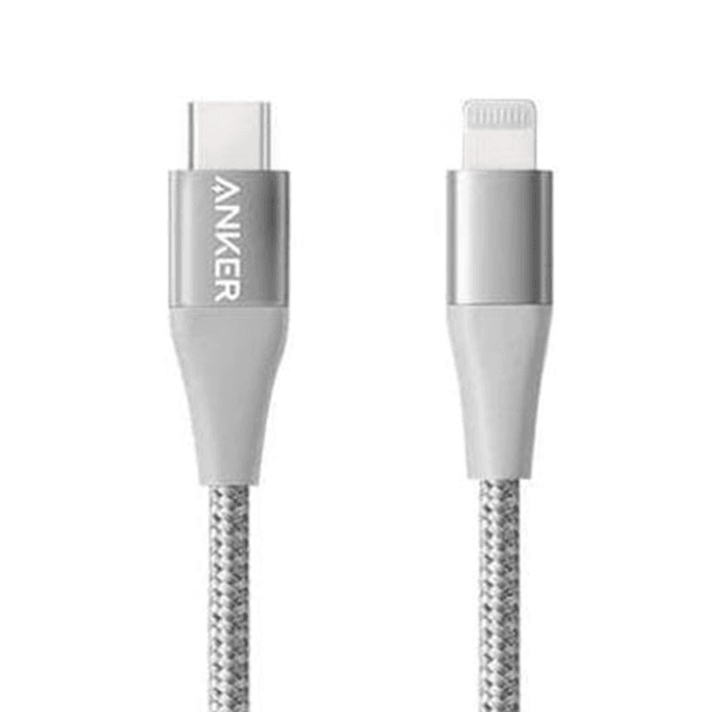 Anker Powerline+ II USB-C to Lightning Connecteor Cable 0.9M(3ft) for Apple iPhone,Gray (A8652H41)