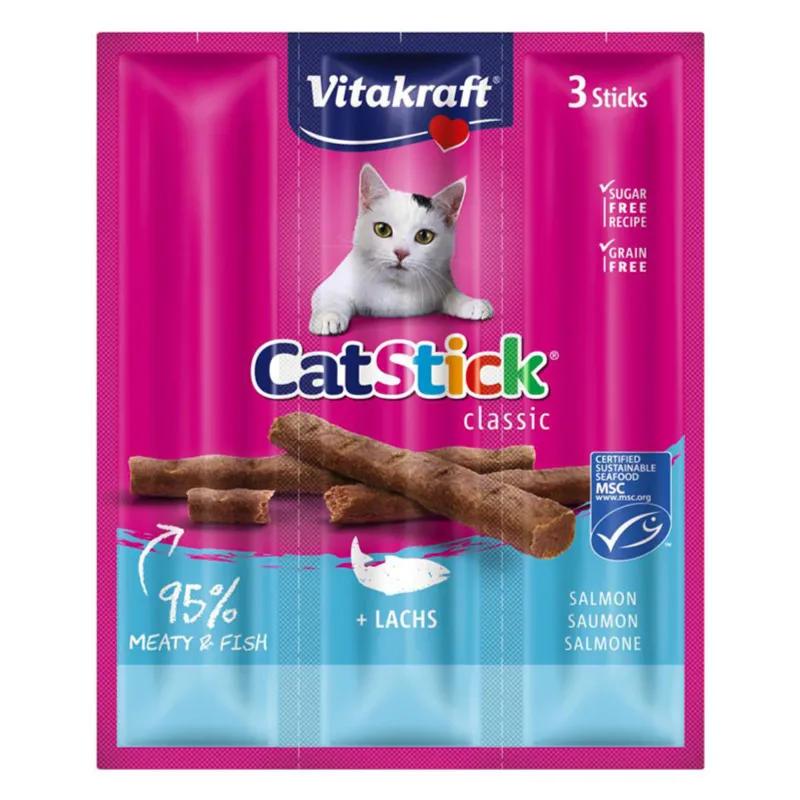 Vitacraft Cat Stick Treat Salmon 3 Sticks 18g