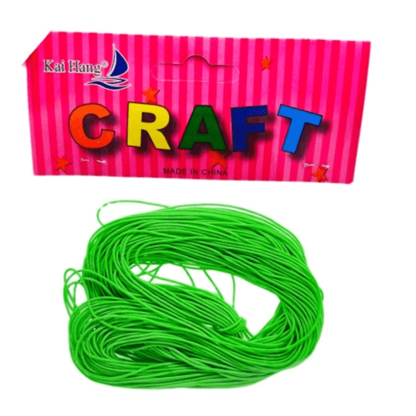 Craft Elastic String Cord Roll green Colour - 5851