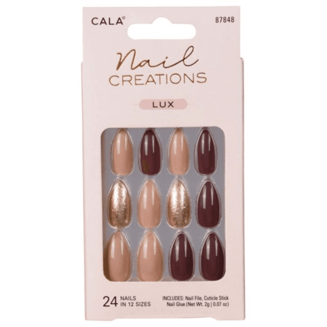 Cala Nail Creations Ref-87848  24 Nails In 12 Sizes