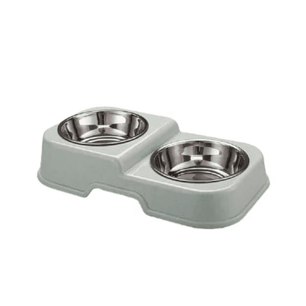 Double Bowl Non Slip Stainless Steel