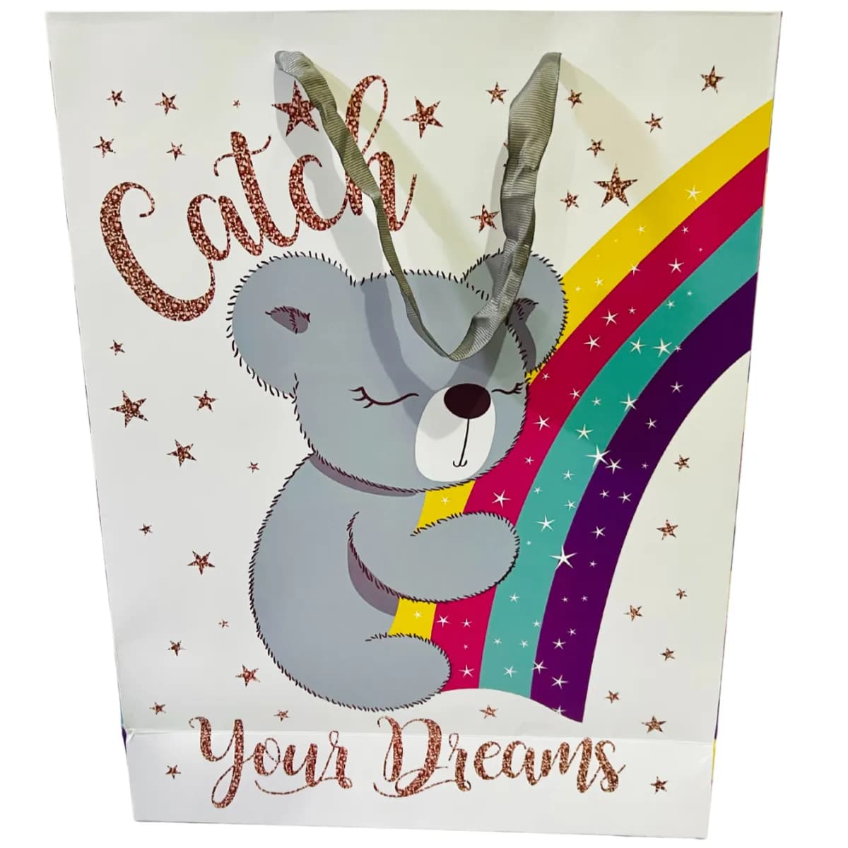 Best Wishes Kids Bear & Rainbow Gift Bag-Large (GCRQ47)