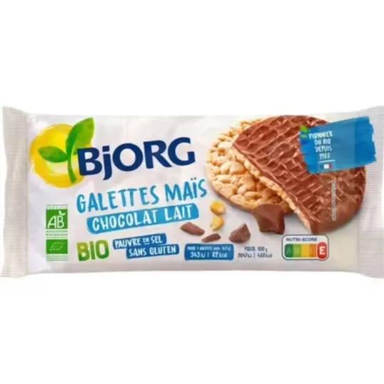 Bjorg Milk Chocolate Corn Cakes 100g