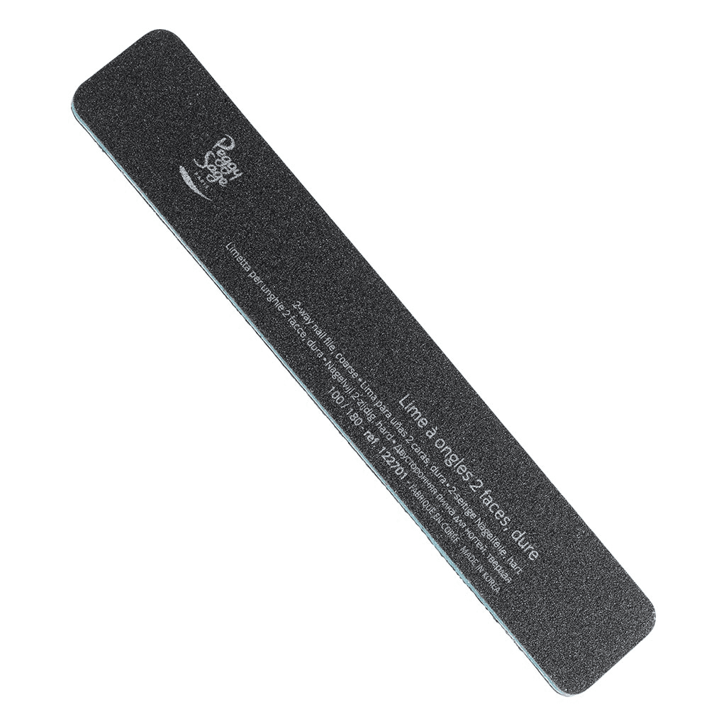 Peggy Sage 2-way Rectangular Nail File 100/180, Black