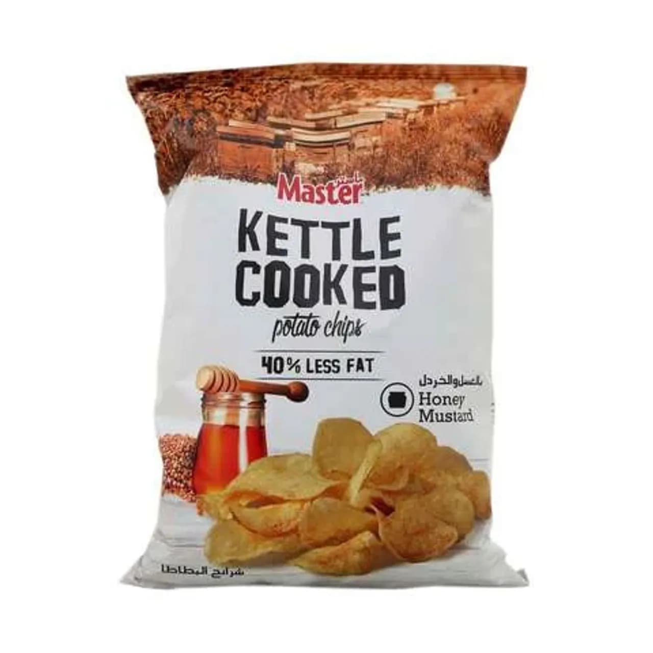 Master Kettle Cooked Potato Chips 40% Less Fat Honey Mustard 170gm