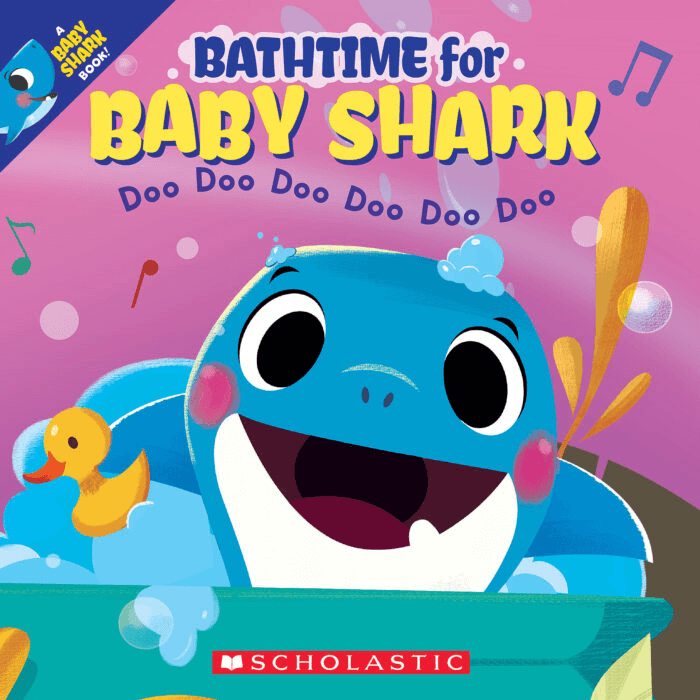 740035 Bathtime for Baby Shark (Board Book) Illustrated by Bajet, John John