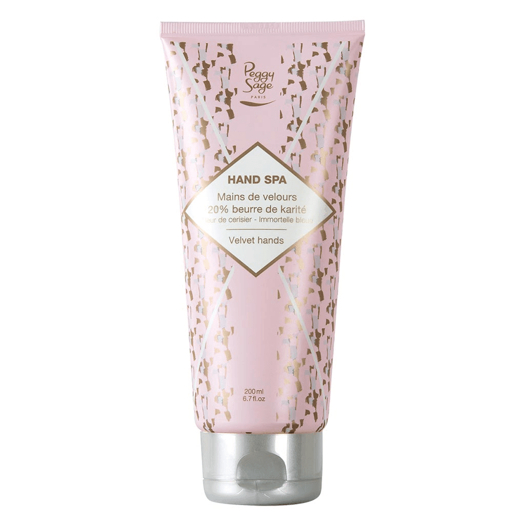 Peggy Sage Velvet Hands - 20% Shea Butter - Cherry Blossom And Sea Lavender 200ml