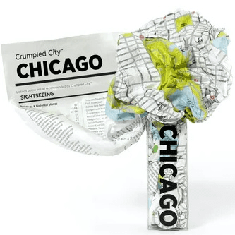 Crumpled City Map Chicago