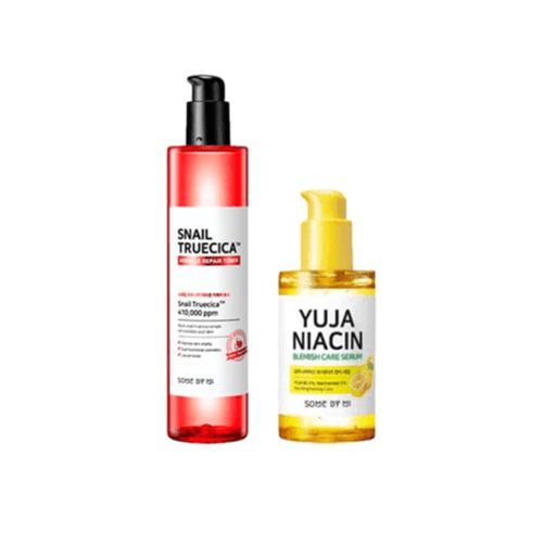 Snail Truecica Toner + Yuja Niacin Serum (Acne And Dull Repair)