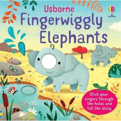 986793 Fingerwiggly Elephants (Board Book) By Brooks, Felicity