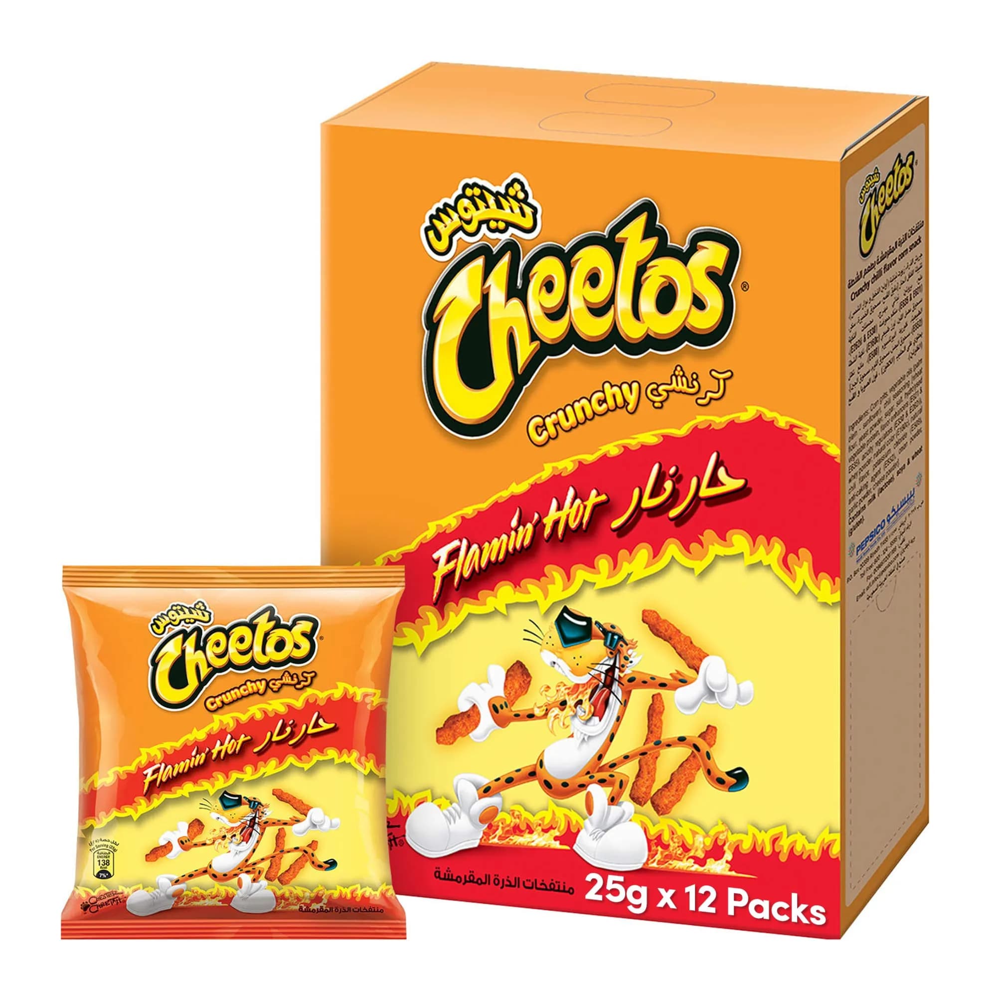 Cheetos Crunchy Flamin Hot 25g*12pc