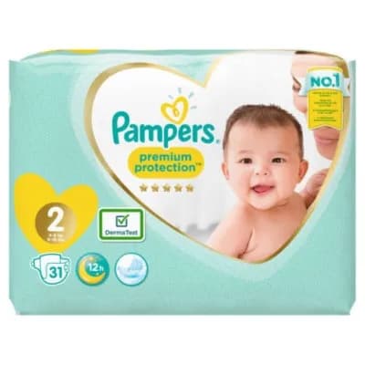 Pampers No1 Premium Protection 2 3 - 8kg 31 Diapers