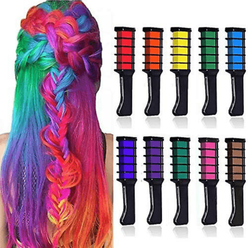 Hair Chalk Color Comb 10 Colors