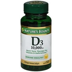 Natures Bounty D3 10,000 iu 72 Softgels