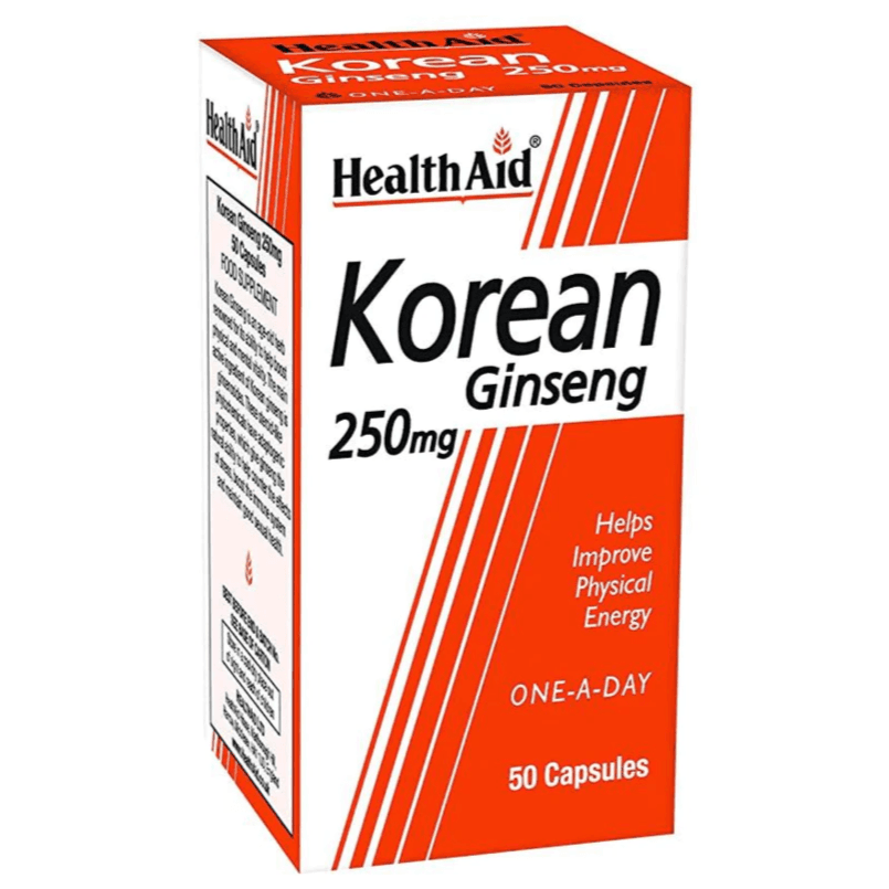 Health Aid Korean Ginsing 250mg 50 Capsules