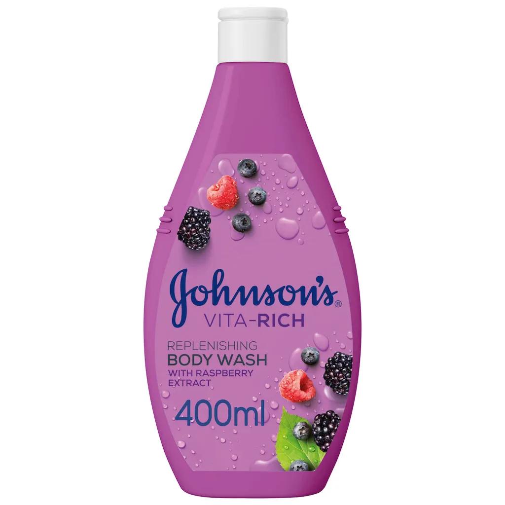 Johnsons Vita-Rich Replenishing Body Wash With Raspberry Extract 400ml