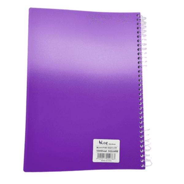 Blog University 5x5 Square Notebook A4 Size 100 Sheets Purple Colour - 606