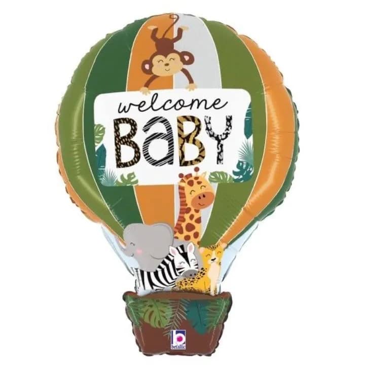 Welcome Baby Zoo Helium Balloon