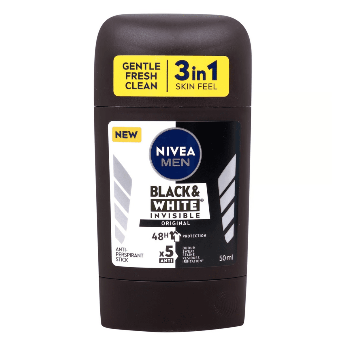 Nivea Men Black & White Invisible Original Anti-Perspirant Stick 50Ml No.3234