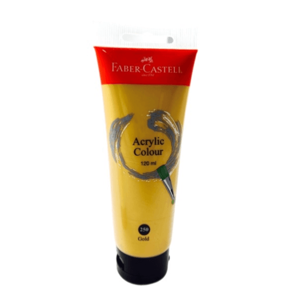 Faber-castell Acrilic Colour 120ml Tube Gold Colour - 11792